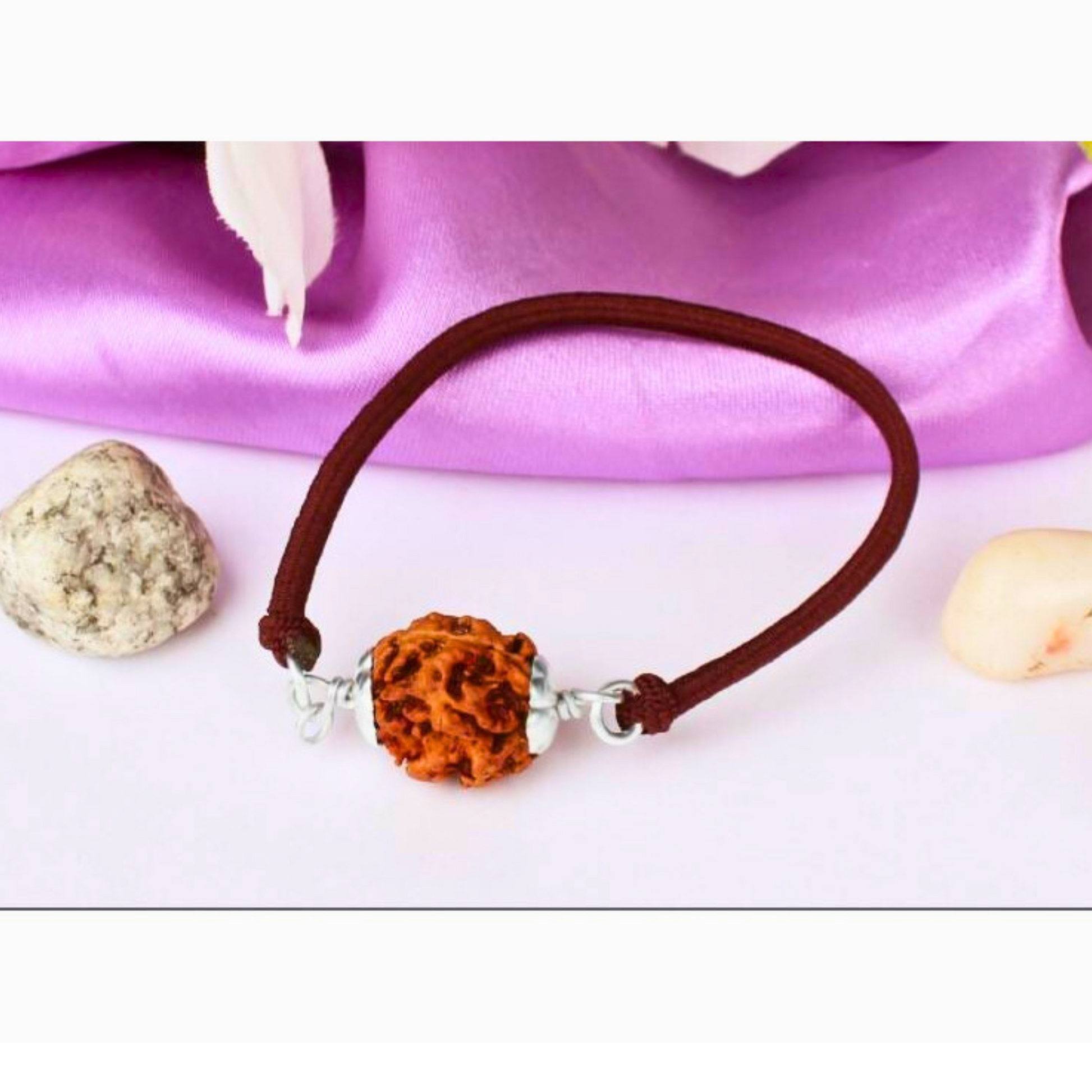 2-Augen Rudraksha_Nepal_Silberthread Bracelet