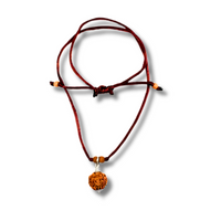 4-Augen-Rudraksha_Nepal_thread silber pendant