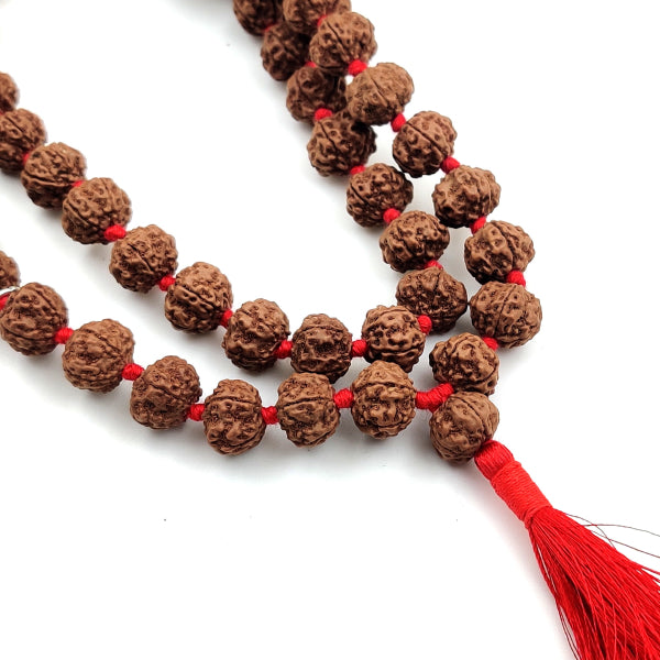 5-Augen-Rudraksha-Mala 15 mm ø 54+1