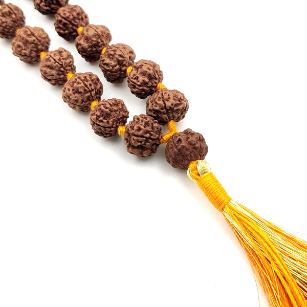 5-Augen-Rudraksha-Mala 15 mm ø 54+1