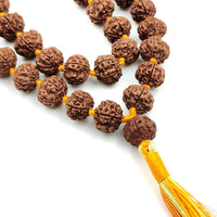 5-Augen-Rudraksha-Mala 15 mm ø 54+1