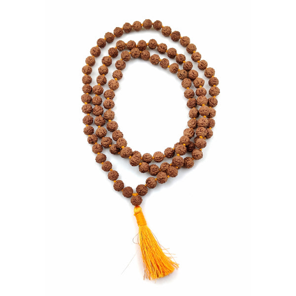 Rudraksha-Mala mittel gelb liegend