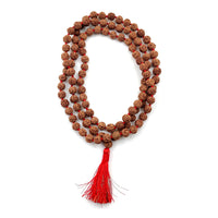 Rudraksha-Mala mittel rot liegend