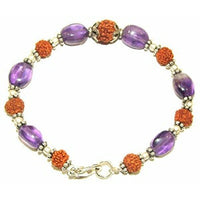 Hübsches Armband - mit Amethyst und Rudraksha