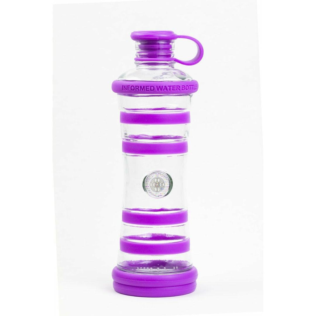 i9Bottle - Praktische Glasflasche mit Wasserenegetisierung (0,65l) Chakra-Edition